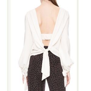 Nicholas Valentine Crepe Blouse in Ivory